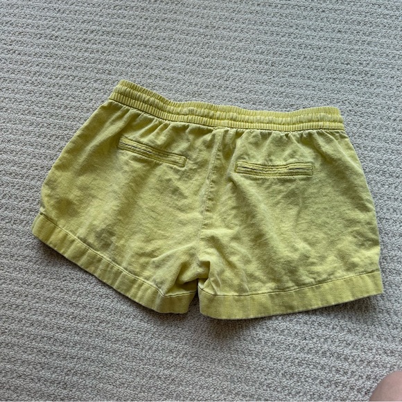Old Navy Yellow Linen Blend Shorts - Picture 2 of 11